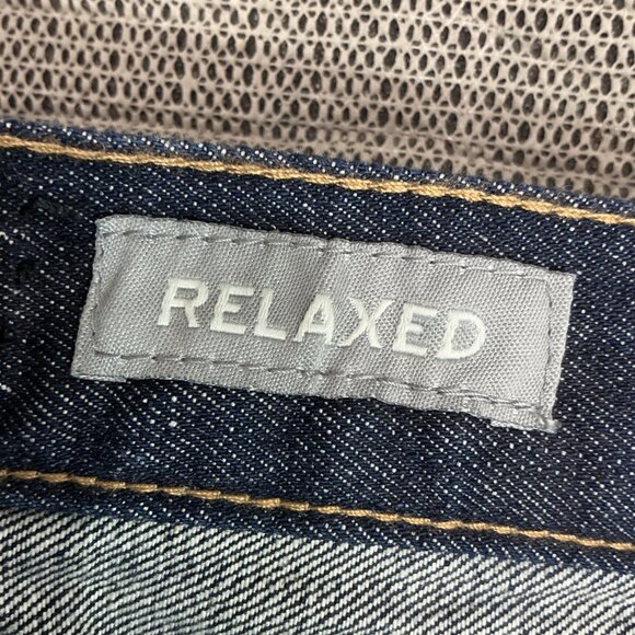 Indigo & Chino Mens Size 40x32 Blue Relaxed Fit Jeans Dark Wash Denim - Picture 3 of 11